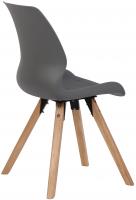 Stuhl Luna Kunststoff grau 