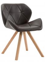 Besucherstuhl Tyler Kunstleder Natura Square braun 
