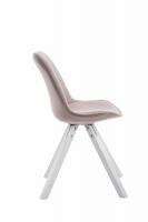 Besucherstuhl Toulouse Stoff Square weiß (eiche) taupe Besucherstuhl Toulouse Stoff Square weiß (eiche) taupe
