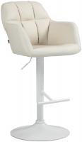 Barhocker Natoma Kunstleder weiß creme Barhocker Natoma Kunstleder weiß creme