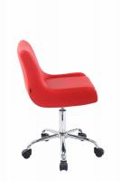 Arbeitshocker Club Kunstleder rot 