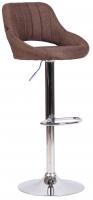 Barhocker Milet Stoff chrom braun Barhocker Milet Stoff chrom braun