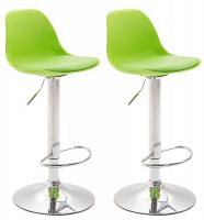 2er Set Barhocker Kiel Kunststoff chrom grün 2er Set Barhocker Kiel Kunststoff chrom grün