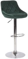 Barhocker Lazio Samt chrom dunkelgrün Barhocker Lazio Samt chrom dunkelgrün