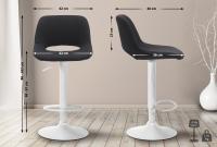 Barhocker Camden Stoff weiß schwarz Barhocker Camden Stoff weiß schwarz