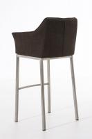 Barhocker Damaso E Stoff mit 4-Fuß Gestell braun 