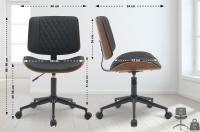 Bürostuhl Plover Kunstleder walnuss/schwarz Bürostuhl Plover Kunstleder walnuss/schwarz