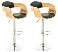 2er Set Barhocker Kingston Kunstleder natura/schwarz 2er Set Barhocker Kingston Kunstleder natura/schwarz