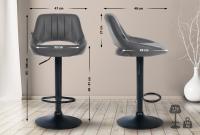 Barhocker Milet Kunstleder schwarz grau Barhocker Milet Kunstleder schwarz grau
