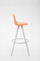 Barhocker Franklin Kunstleder Rund Weiß (eiche) orange Barhocker Franklin Kunstleder Rund Weiß (eiche) orange