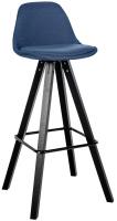 Barhocker Corbin Stoff Square schwarz blau Barhocker Corbin Stoff Square schwarz blau