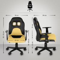Kinder Bürostuhl Fun schwarz/gelb 