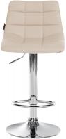 2er Set Barhocker Jerry Kunstleder chrom creme 