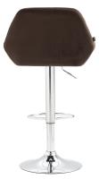 2er Set Barhocker Braga Samt chrom braun 2er Set Barhocker Braga Samt chrom braun