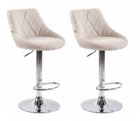 2er Set Barhocker Lazio Stoff creme 2er Set Barhocker Lazio Stoff creme