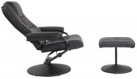 Sessel Ennis mit Fußhocker schwarz 
