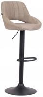 Barhocker Milet Stoff schwarz taupe