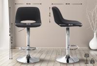 2er Set Barhocker Camden Stoff chrom schwarz 2er Set Barhocker Camden Stoff chrom schwarz