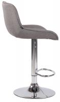 Barhocker Lentini Stoff chrom grau Barhocker Lentini Stoff chrom grau