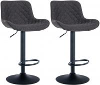 2er Set Barhocker Minosa Stoff schwarz 2er Set Barhocker Minosa Stoff schwarz