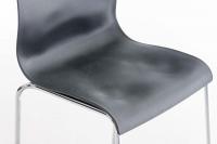 Barhocker Hoover Chrom 4-Fuß Gestell grau 