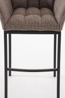 Barhocker Damaso B Stoff mit 4-Fuß Gestell terrabraun 