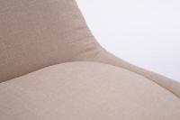 Besucherstuhl Troyes Drehbar Walnuss Stoff Rund creme Besucherstuhl Troyes Drehbar Walnuss Stoff Rund creme