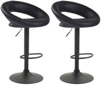 2er Set Barhocker Olinda Kunstleder schwarz schwarz 2er Set Barhocker Olinda Kunstleder schwarz schwarz