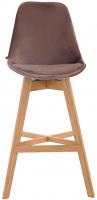 Barhocker Cannes Samt natura braun Barhocker Cannes Samt natura braun