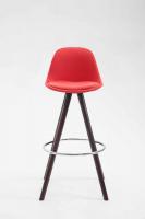 Barhocker Franklin Vollgepolstert Kunstleder Rund Cappuccino (eiche) rot Barhocker Franklin Vollgepolstert Kunstleder Rund Cappuccino (eiche) rot