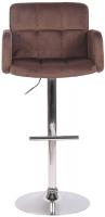 Barhocker Los Angeles Samt chrom braun Barhocker Los Angeles Samt chrom braun