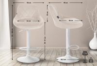 2er Set Barhocker Lazio Samt weiß creme 2er Set Barhocker Lazio Samt weiß creme