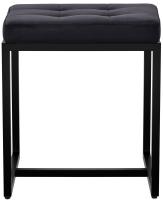 Sitzhocker Barci B Samt schwarz 