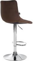 Barhocker Jerry Samt chrom braun 