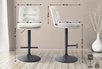 Barhocker Damar Samt schwarz creme Barhocker Damar Samt schwarz creme