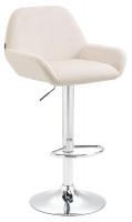 Barhocker Braga Samt chrom creme Barhocker Braga Samt chrom creme