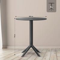 Tisch Lacota rund 60 cm schwarz 