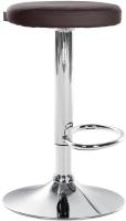 2er Set Barhocker Ponte Kunstleder chrom braun 2er Set Barhocker Ponte Kunstleder chrom braun