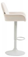 Barhocker Braga Samt weiß creme Barhocker Braga Samt weiß creme