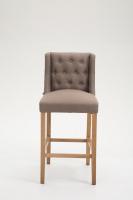 Barhocker Cassandra Stoff Antik-hell taupe 