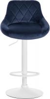 2er Set Barhocker Lazio Samt weiß blau 2er Set Barhocker Lazio Samt weiß blau