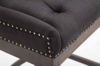 Barhocker Lakewood Stoff, Antik schwarz 
