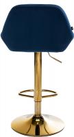 2er Set Barhocker Braga Gold Samt blau 