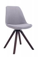 Besucherstuhl Troyes Stoff Square walnuss (eiche) grau 