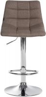 2er Set Barhocker Jerry Stoff chrom taupe 2er Set Barhocker Jerry Stoff chrom taupe