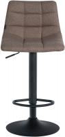 2er Set Barhocker Jerry Stoff schwarz taupe 