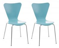 2er Set Besucherstuhl Calisto hellblau
