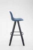 Barhocker Franklin Stoff Square Schwarz (eiche) blau Barhocker Franklin Stoff Square Schwarz (eiche) blau