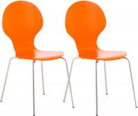 2er Set Besucherstuhl Diego orange 