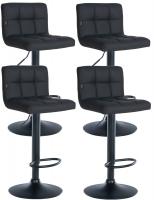 4er Set Barhocker Feni Kunstleder schwarz schwarz 4er Set Barhocker Feni Kunstleder schwarz schwarz